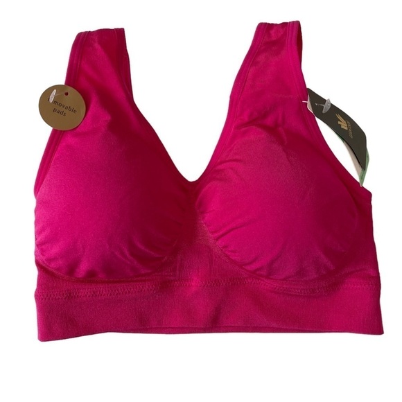 NWT Wacoal B-Smooth Fuchsia Wire Free Bralette, Band Size 34 - Picture 2 of 6